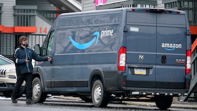 An Amazon Prime driver makes a delivery in Pittsburgh on Monday, Jan. 23, 2023. On Wednesday, the Labor Department reports on job openings and labor turnover for December.