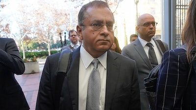 Ramesh 'Sunny' Balwani, the former lover and business partner of Theranos CEO Elizabeth Holmes, arrives at federal court in San Jose, Calif., Dec. 7, 2022.