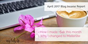 Read more about the article April 2017 Blog Income Report: +$4k in Income, Mailerlite