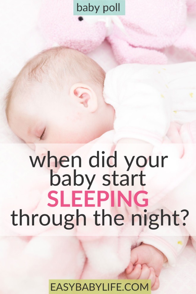 when did your baby sleep through the night poll