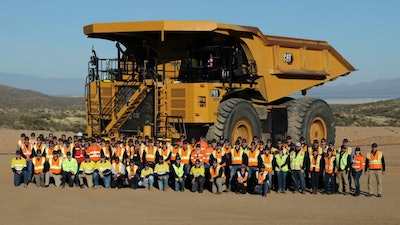 Caterpillar Early Learner customers attended the demonstration of the company's first battery electric 793 mining truck.