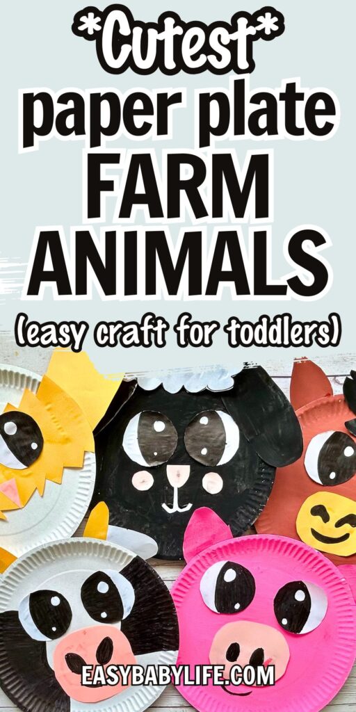 paper plate farm animals craft for toddlers